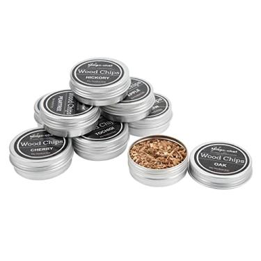 Imagem de Lascas de Madeira para Fumar para Fumantes de Coquetéis, 8 Sabores Lascas de Madeira para Fumantes de Coquetéis para Uísque, Bourbon, Uísque, Kit de Infusor de Bebidas, Presente