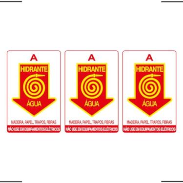 Imagem de Combo 3 Placas De Sinalização Hidrante A Água 20X30 Ekomunike - X-710 F9e