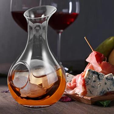 Imagem de 1 Unidade Jarro De Gelo Jarro De Água De Vidro Vaso Vermelho Garrafa De Vinho Gelo Japonês Vinho De Cristal Dispensador De Licor Decantador De Vinho Frasco Vidro Sem Chumbo Óculos