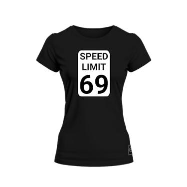Imagem de Baby Look T-Shirt Algodão Premium Estampada Speed Limited Preto XG