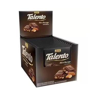Imagem de Chocolate Talento Meio Amargo Amêndoas com 12 unidades de 85g cada Garoto