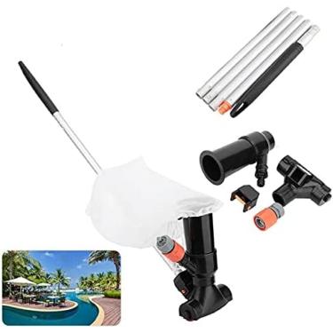 Imagem de Kit de aspirador de pó para piscina com sacos de malha, aspirador portátil para piscina, kit de limpeza de piscina, acessórios para suprimentos de piscina com poste de 5 seções para piscinas