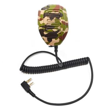 Imagem de HYS Microfone de alto-falante de ombro de 2 pinos com conector de áudio de 3,5 mm, microfone portátil para rádio BF-F8HP UV-5R BF-888s Kenwood RT21 RT22 RT68 RT5R RT86 RT85 RT27 RT81 microfone remoto