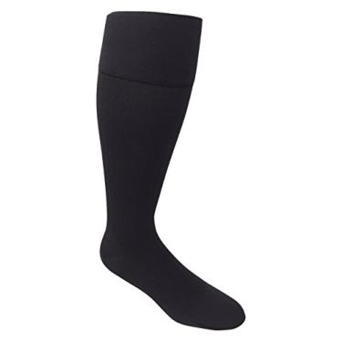 Imagem de JOBST forMen Meias de compressão caneladas na altura do joelho com tecnologia SoftFit, 20-30 mmHg, bico fechado, 5 regulares, cinza
