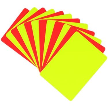 Imagem de YOLUFER 12 cartas de árbitro profissionais, cartas vermelhas e amarelas, cartas de árbitro de futebol, acessório de árbitro para competição esportiva de futebol