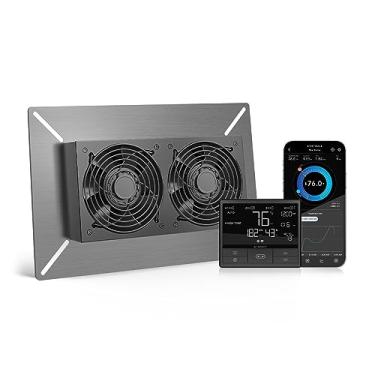Imagem de AC Infinity AIRTITAN T7, exaustor de ventilação de 300 mm com controlador de umidade de temperatura WiFi, motor EC para espaço de rastreamento, porão, garagem, sótão, hidroponia, salas de cultivo, 30