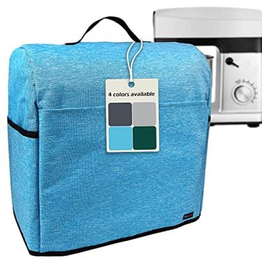 Imagem de TORISING Mixer Stand Mixer Capa à prova de poeira com bolsa organizadora para batedeira KitchenAid, vários bolsos para vários acessórios de utensílios de cozinha (azul, 4,5 a 5 litros)