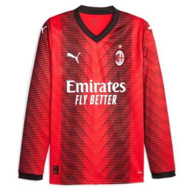Imagem de PUMA Camiseta masculina AC Milan Home L/S 23/24 (as1, alfa, l, regular, regular) vermelho/preto