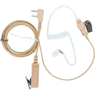 Imagem de JUYODE Fone de ouvido K1 de 2 pinos UV-5R Walkie Talkie com microfone PTT para Baofeng UV-82 UV-82HP BF-888S BF-F8HP UV-17R UV-21R UV-5G AR-152 Arcshell AR-5 RT21 RT22 Fone de ouvido de tubo acústico