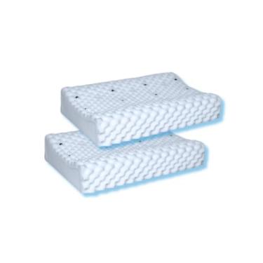 Imagem de kit 2 Travesseiro Cervical Ortopédico com Infravermelho e Magnetico Conforto Anatômico Anti-Ronco SUPPREMO SONO