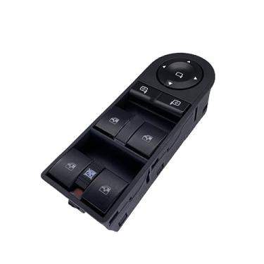 Imagem de IKUESM Frente Esquerda Master Power Window Lifter Interruptor de controle Botão regulador compatível com Opel Compatível com Vauxhall Zafira Astra H 13228699 Acessórios para carro