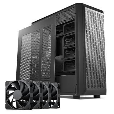 Imagem de DARKROCK Classico Storage Master Case ATX Computer Case Mid Tower com ventoinhas de 4 x 120 mm, USB 3.0 Ready 10 x 3,5'' HDD + 3 x 2,5'' SDD 360 mm suportado no radiador superior e frontal GPU