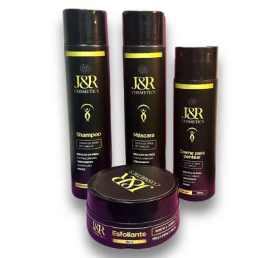 Imagem de Kit 2  Super Premium - Shampoo + Mascara + Creme De Pentear + Esfolian