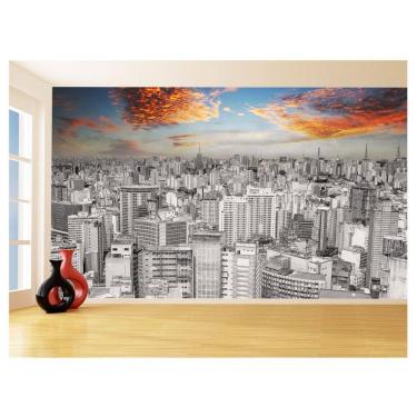 Imagem de Papel De Parede 3D Cidade São Paulo Prédios Céu 3,5M Ncd337