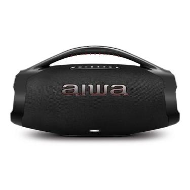 Imagem de Caixa de Som AIWA Boombox BBS-01-B, 200W, IP66 com Alça, 30H de Bateria, Bluetooth, TWS