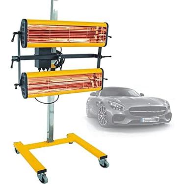 Imagem de Lâmpada de cura de tinta 2100W, aquecedor de luz de calor com lâmpada de cura de tinta infravermelha, luz de aquecimento de tinta infravermelha para secador de pintura de reparo de carroceri