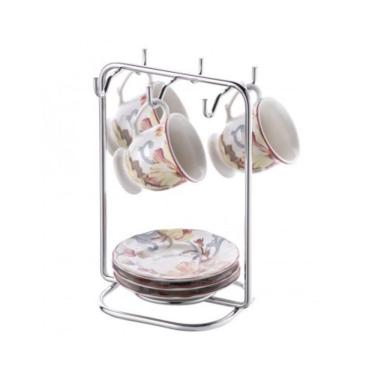 Imagem de Suporte Para Xícaras E Pires De Café Em Aço Carbono Caffè Future Cromado