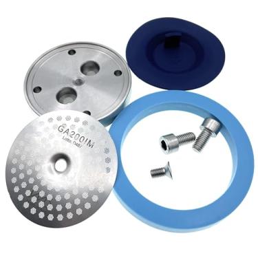 Imagem de MacMaxe Kit de ajuste para GaggiaEspresso, tela de chuveiro de precisão IMS, suporte de chuveiro, junta de silicone, parafusos, disco de backflush, aço inoxidável, 58 mm x 14,5 mm, 4 furos, ajuste