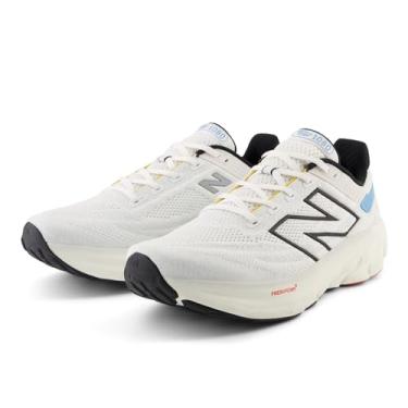 Imagem de New Balance Fresh Foam X 1080 V13 Tênis de corrida masculino, Branco/preto/azul costeiro, 16 Wide
