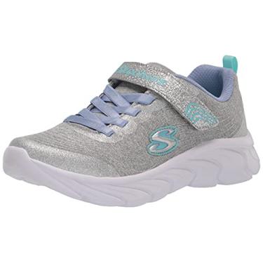 Imagem de Skechers Tênis infantil unissex 302480n, Cinza claro, 4 Big Kid