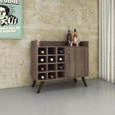 Imagem de Aparador com Adega 12 Garrafas 1 Porta RT 3111 Movelbento - Rustico