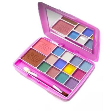 Imagem de Paleta de Sombras Infantil 12 cores, Blush, Espelho e Pincel para realçar a Beleza Presente para Meninas e Jovens