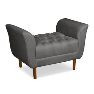 Imagem de Recamier Para Sala, Quarto e Recepção Oslo 90cm Suede Cinza Escuro- Loja Monte Belo