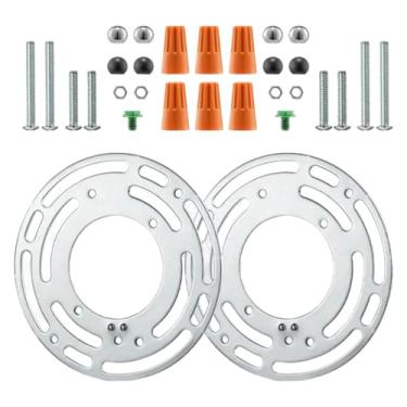 Imagem de WeiLaiKeQi 2 peças de suporte de montagem de luminária de teto, barra transversal, placa de 4 polegadas de diâmetro para arandela de parede