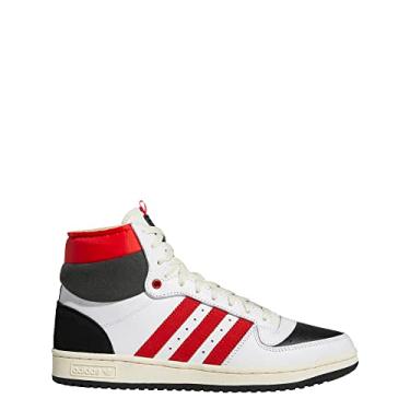 Imagem de adidas Originals Top Ten Red Bulls Tênis masculino, Branco/Vermelho/Preto, 9