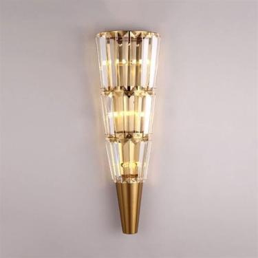 Imagem de Luminária de parede linear LED de 100 cm, faixa longa branca, luminária de parede interna, moderna, preta, 2 luzes, iluminação de canto para cima e para baixo, barra de iluminação para pente