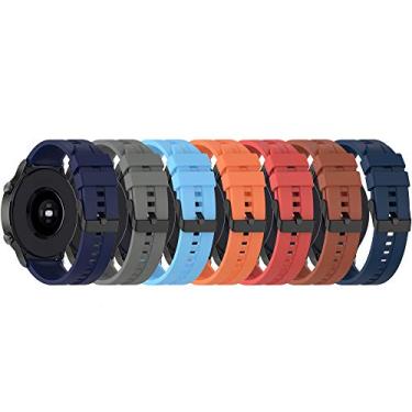 Imagem de FitTurn Pacote com 7 pulseiras de silicone compatíveis com Cubitt Aura/Aura Pro/CT2 Pro/CT4/Viva Pro/Viva, pulseiras acessórias para relógio inteligente Aura/Aura Pro/CT2 Pro/CT4/Viva Pro/Viva GPS