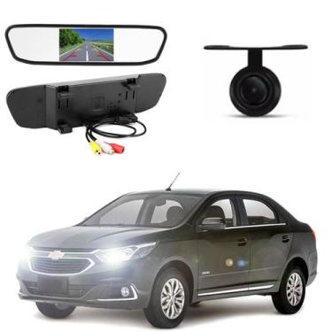 Imagem de Kit Completo Espelho Retrovisor LCD 4.3 + Câmera de Ré Cobalt 2011 201