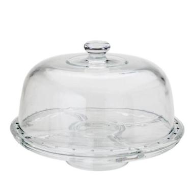 Imagem de Prato para Bolo de Cristal Cronos 30.5x21cm Lyor