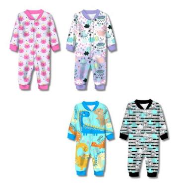 Imagem de Macacão Pijama Soft Bebê Infantil Menino e Menina Inverno - Alteração,