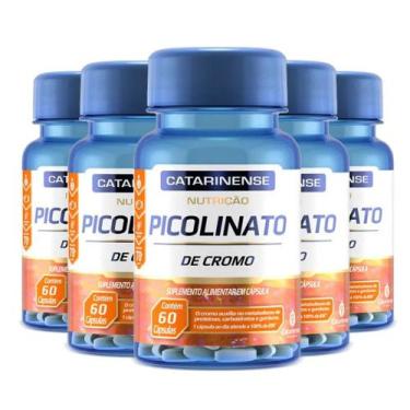 Imagem de Kit 5 Picolinato de Cromo Catarinense Pharma 60 cápsulas