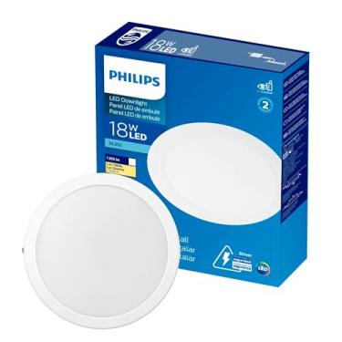 Imagem de Painel Plafon Led Philips de embutir redondo 18W luz branca fria (6500K) bivolt (100-240V)