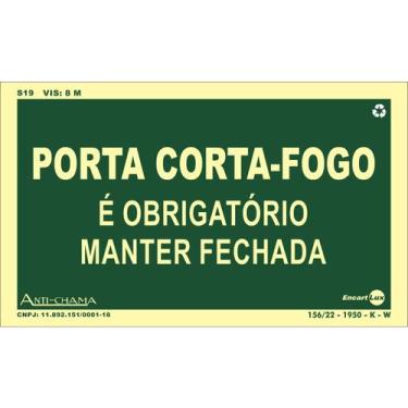 Imagem de Placa PVC Rígido Porta Corta Fogo Fotoluminescente 0,80mm 24x12 PAF-91