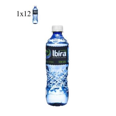 Imagem de Água Mineral Natural Ibirá Sem Gás Garrafa 510 ml Pack com 12 Unidades