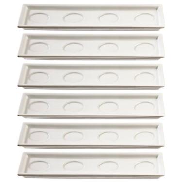 Imagem de Bandeja De Porcelana 29x9,5Cm 6 Peças Self Service - Mãos e Arte 