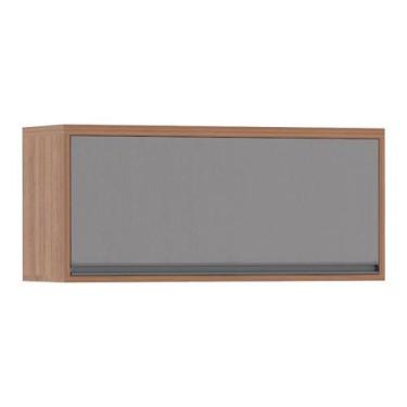 Imagem de Armário Aéreo 80 cm 1 Porta Basculante Cinza Puro Isa Luciane Móveis