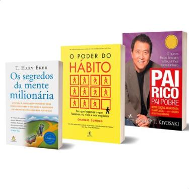 Imagem de Kit Livro Pai Rico Pai Pobre + O Poder do Hábito + Os Segredos Da Ment
