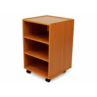 Imagem de Mesa Auxiliar Bella com 03 Prateleiras Marrom Escuro - Arktus