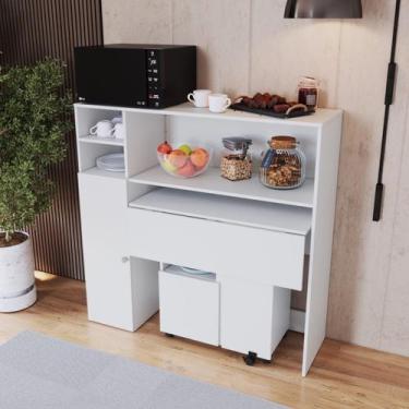 Imagem de Armário Lateral com Mesa Dobrável Berlim - Emovell