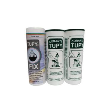 Imagem de Kit 2 Corantes Tintura Várias Cores 45g + 1 Fixador Tupy Fix, Verde