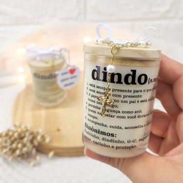 Imagem de lembrancinha aceita ser minha dinda VELA PERFUMADA 70G AT - Bia art's 