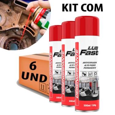 Imagem de Spray Desengripante Lubfast Anticorrosivo Antiferrugem 6 uni - LUB FAS