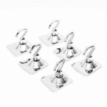 Imagem de Conjunto de 6 un de cabides para parede de aço inox  - DAIVAK Cabideir