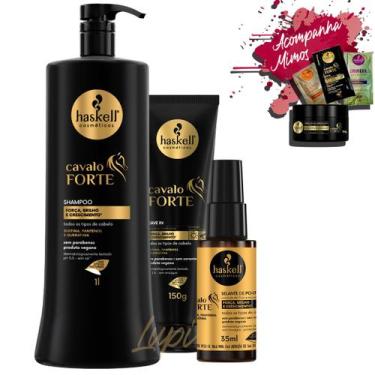 Imagem de Kit Haskell Cavalo Forte Shampoo 1l + Leave-in + Selante