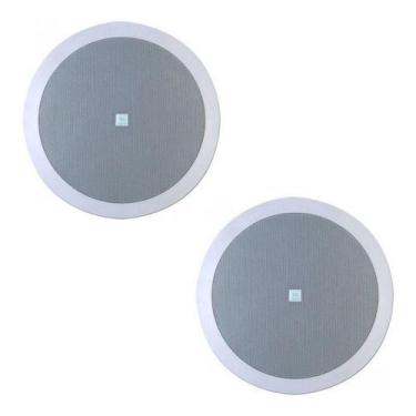 Imagem de Par de Caixas de Som Arandela JBL 6FR2R Redonda Branca - 50 Watts RMS