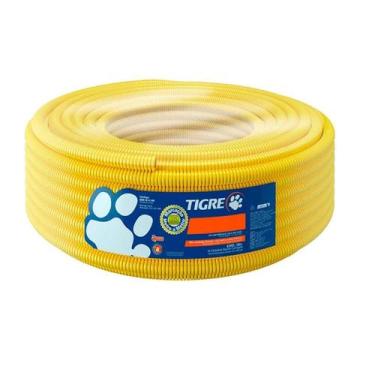 Imagem de Eletroduto Corrugado Tigreflex 20mm 1/2" Amarelo 50m Tigre